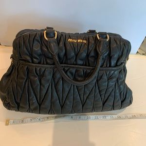 Black butter-soft leather Miu Miu bag